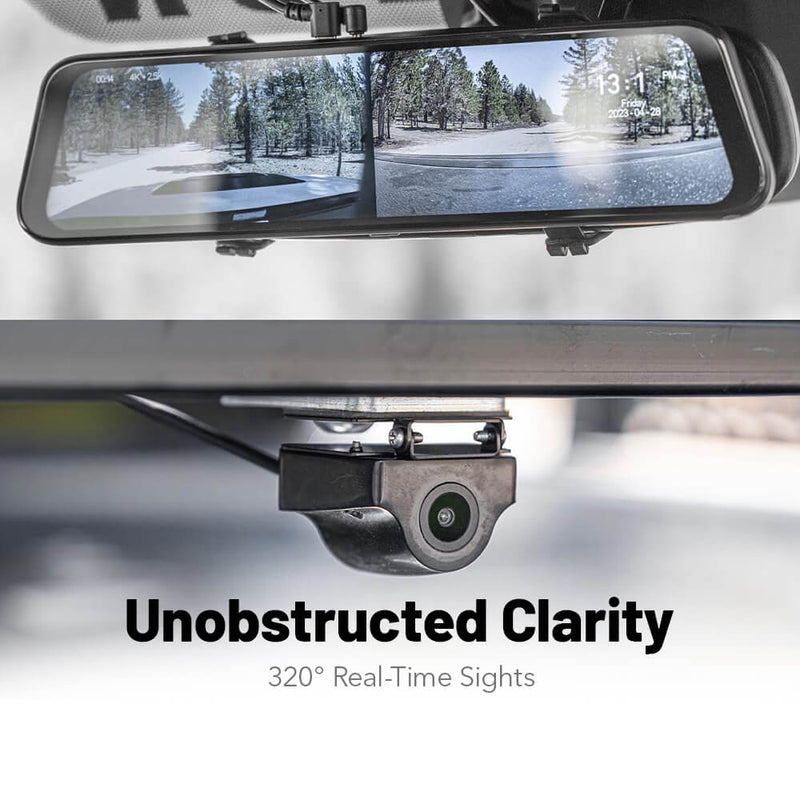 Wolfbox G900 Touch Screen Rear-View Smart Mirror Dash Cam