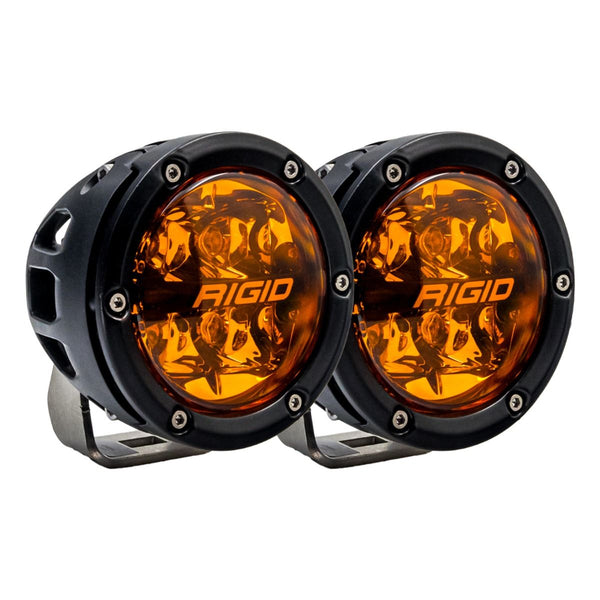 Rigid 360-Series 4" Amber Pro Lens Spot Optic LED Light Pods