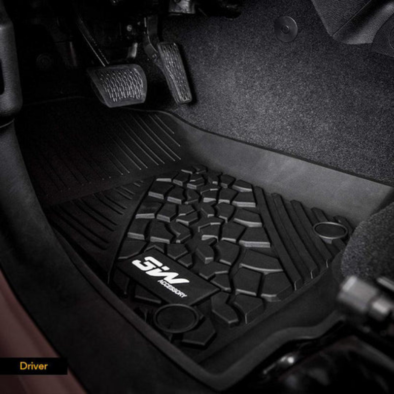 3W All-Weather Floor Mats & Trunk Mat for Jeep Wrangler 4XE Hybrid 4 Door (2021-2024)