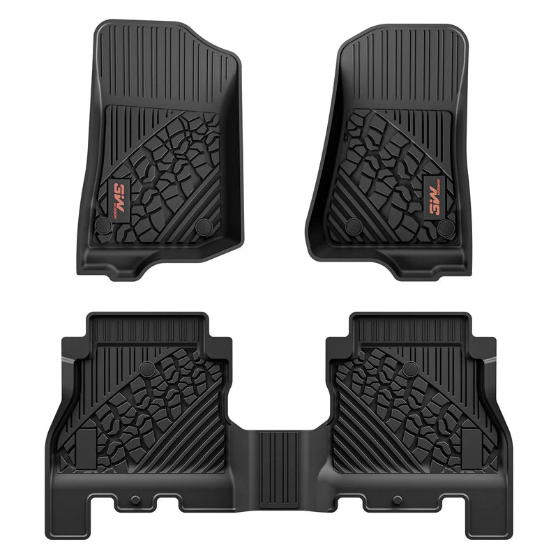 3W All-Weather Floor Mats and Trunk Mat for Jeep Wrangler JL (2018-2024) - Aspire Auto Accessories