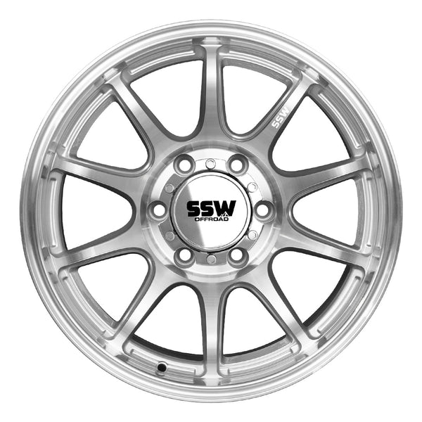 SSW Off-Road APEX Wheel - Machined Silver - 17X9.0 -25 (6 LUG) - Aspire Auto Accessories