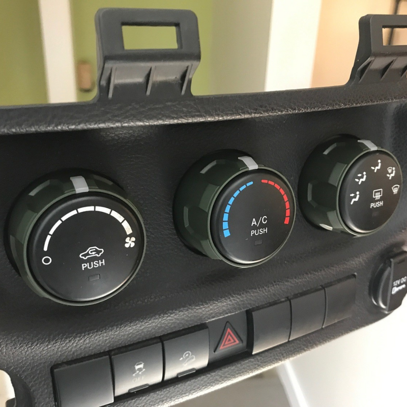 AJT Climate Knobs for Jeep Wrangler JK (2011-2018)