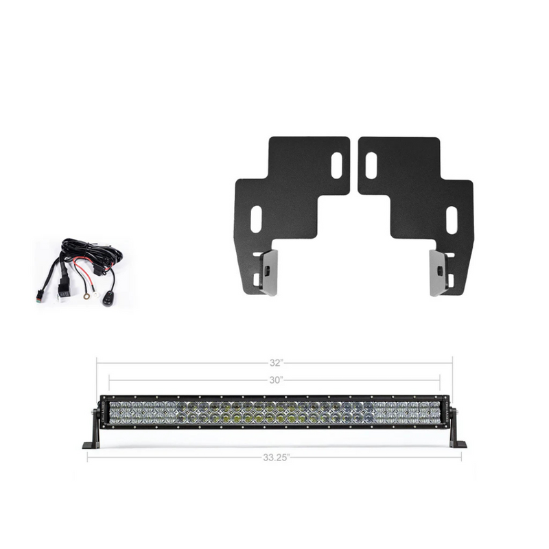 Cali Raised 32" Lower Bumper Hidden LED Light Bar Brackets Kit for Colorado (2014-2022)