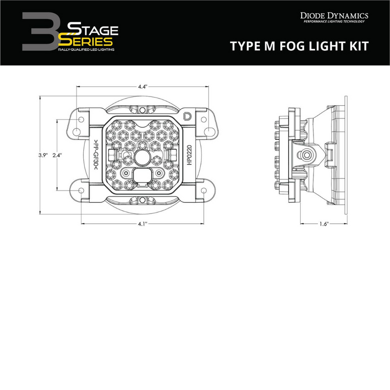 Diode Dynamics SS3 LED Fog Light Kit Jeep JL Wrangler (2018-2024)