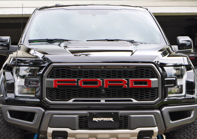 Tufskinz "FORD" Raptor Grill Lettering Overlays for F-150 (2015-2020) - Aspire Auto Accessories