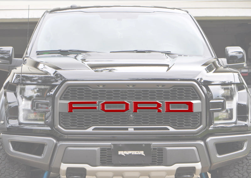 Tufskinz "FORD" Raptor Grill Lettering Overlays for F-150 (2015-2020) - Aspire Auto Accessories