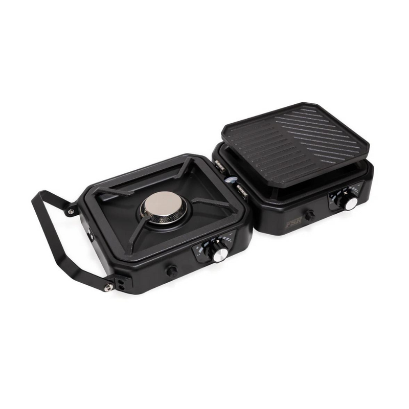 FSR Portable 2 Burner Camp Stove & Wind Screen