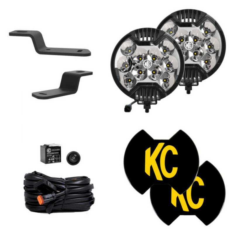 KC HiLites SlimLite Ditch Light Kit for Ford Bronco (2021-2024)