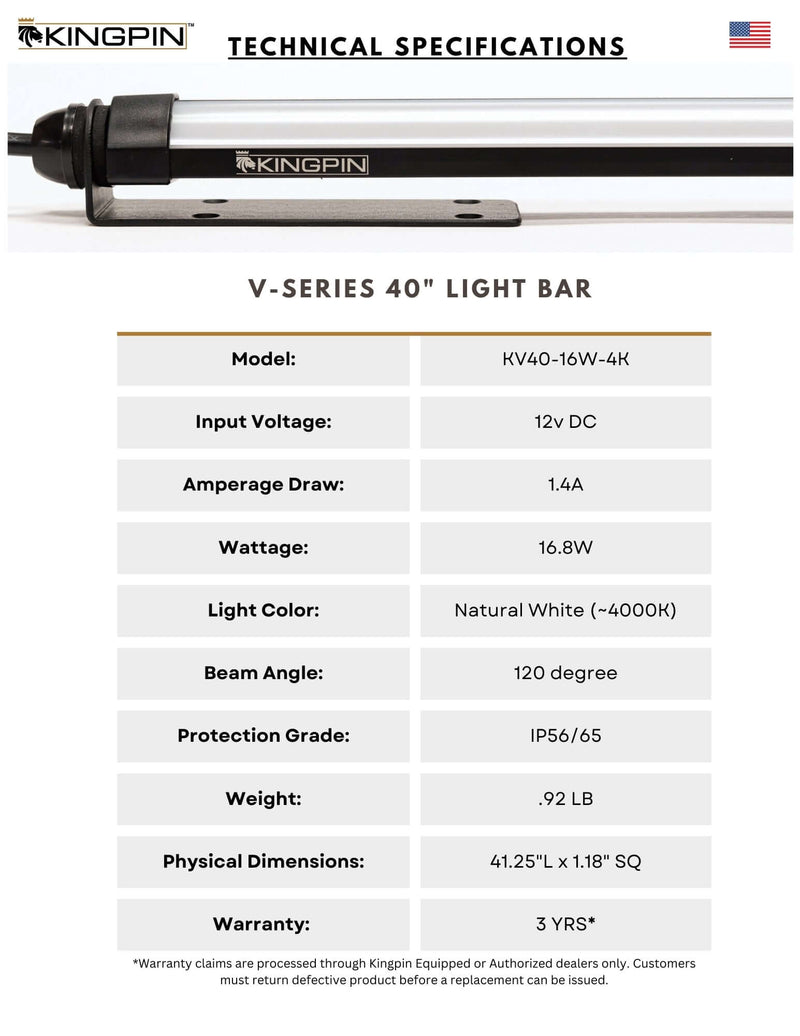 Kingpin V-Series 40" Light