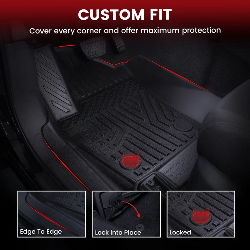 Lasfit All-Weather Floor Mats for Toyota Tacoma Hybrid (2024-2025)