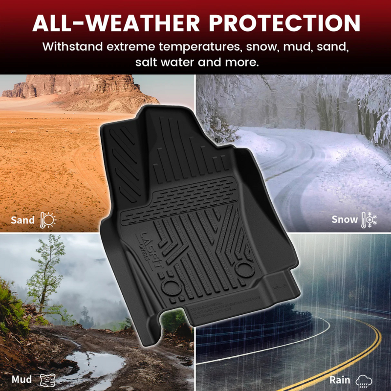 Lasfit All-Weather Floor Mats for Toyota Tacoma Hybrid (2024-2025)