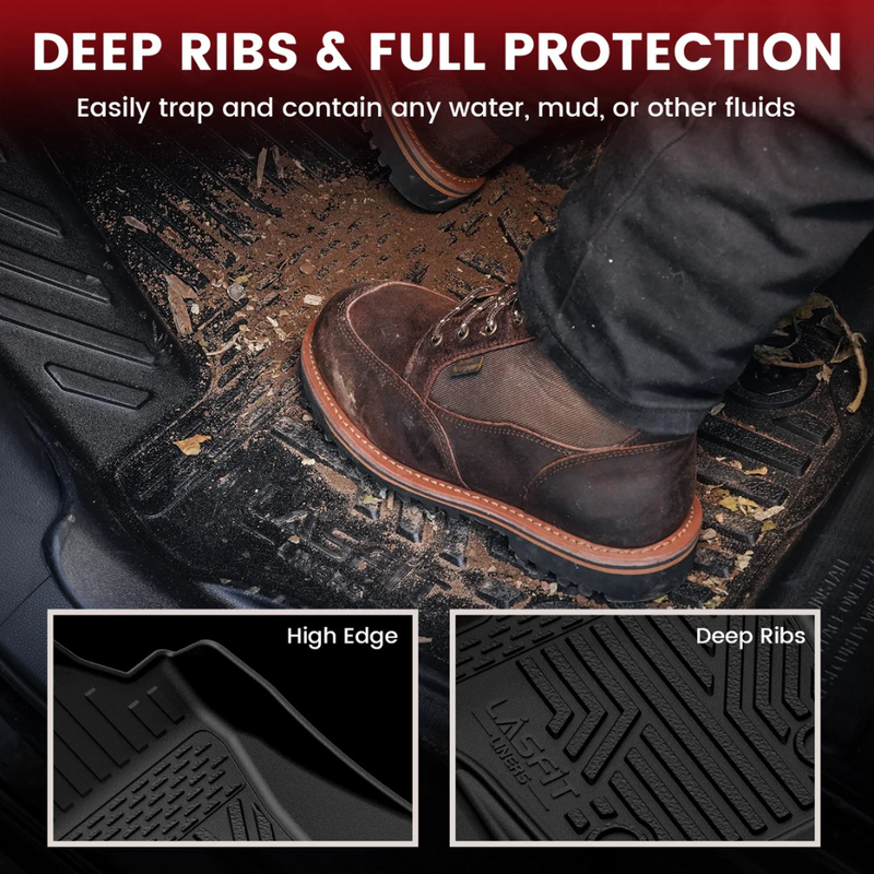 Lasfit All-Weather Floor Mats for Toyota Tacoma Hybrid (2024-2025)