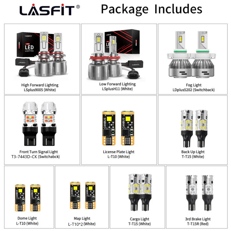 Lasfit LED Bulbs for GMC Canyon (2015-2022)