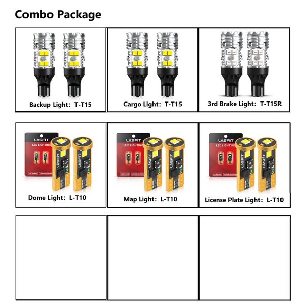 Lasfit LED Light Bulbs for GMC Canyon (2023-2024)