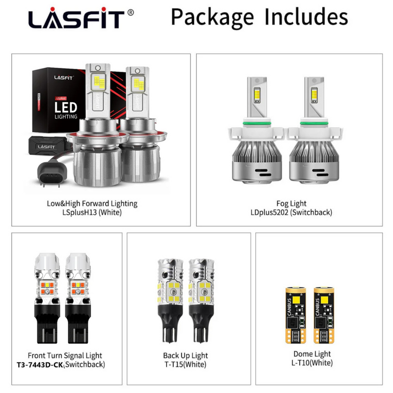 Lasfit LED Exterior Bulbs for Jeep Gladiator (2020-2024)