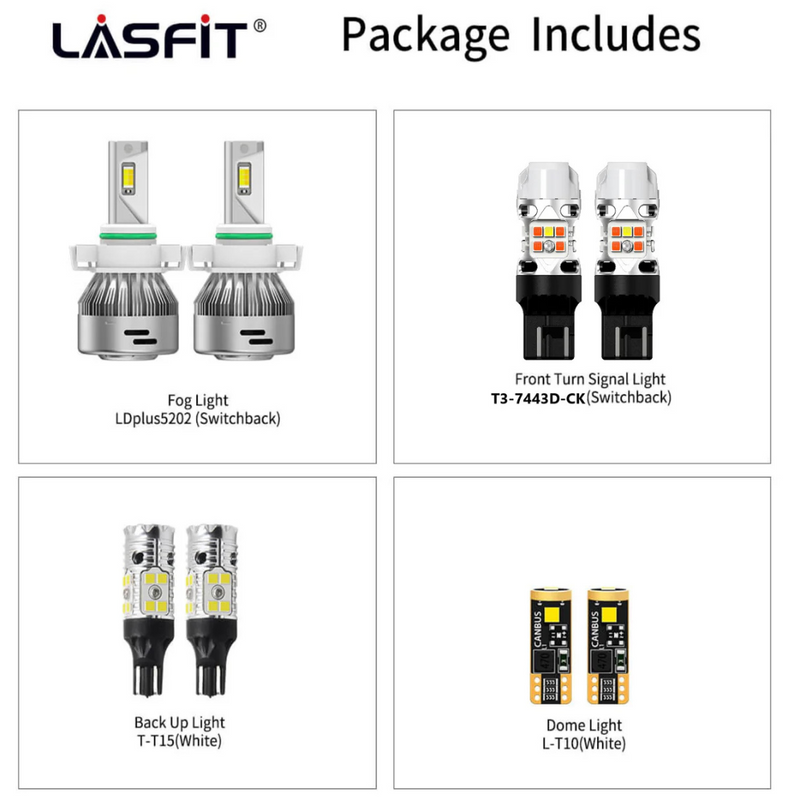 Lasfit LED Exterior Bulbs for Jeep Gladiator (2020-2024)