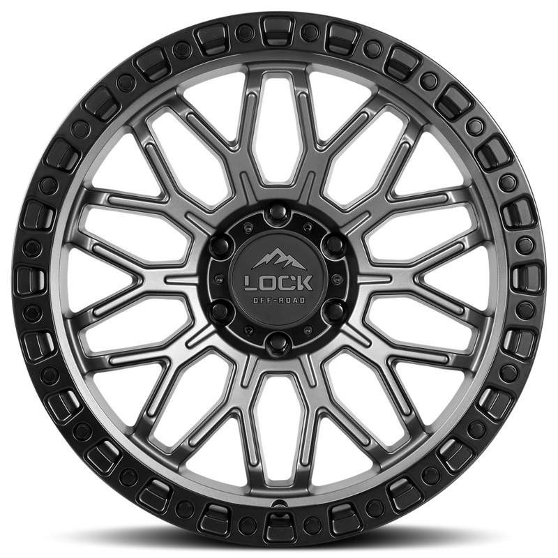 Lock Off-Road Combat Wheels - Matte Grey