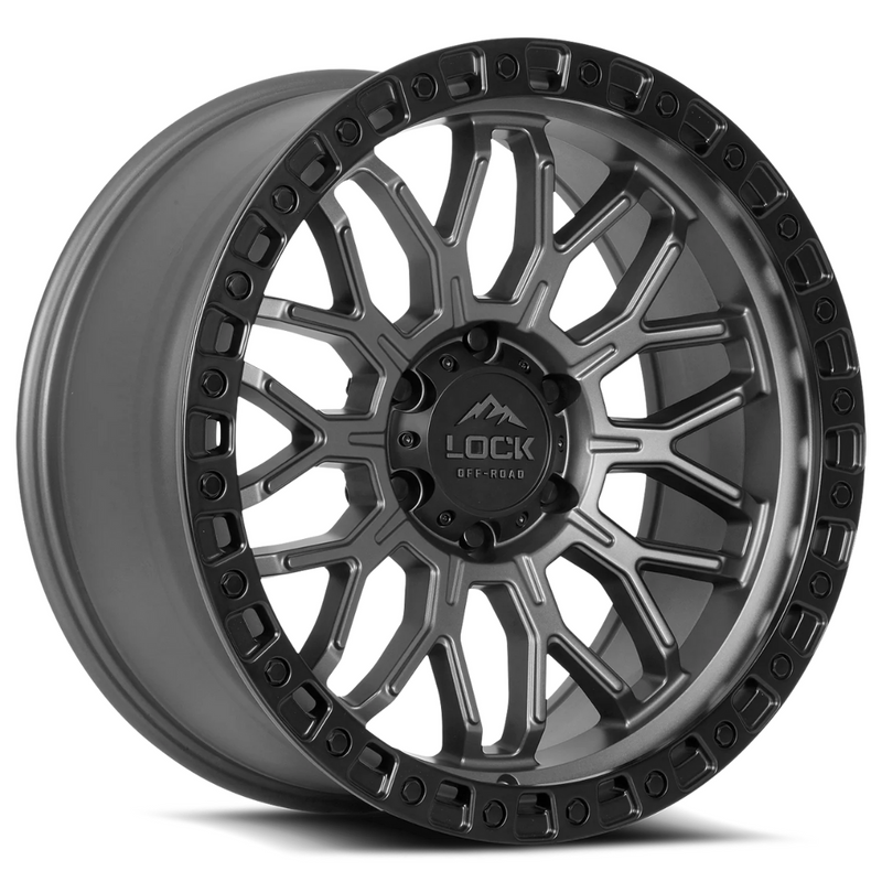 Lock Off-Road Combat Wheels - Matte Grey