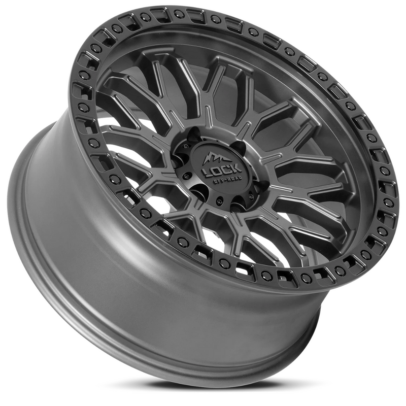 Lock Off-Road Combat Wheels - Matte Grey