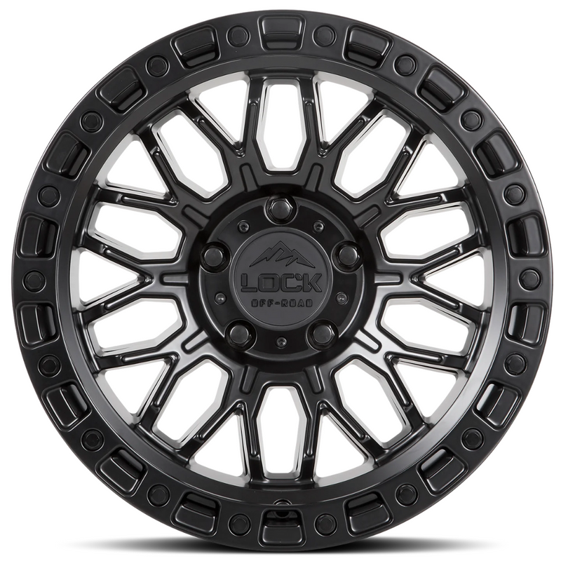 Lock Off-Road Combat Wheels - Matte Black