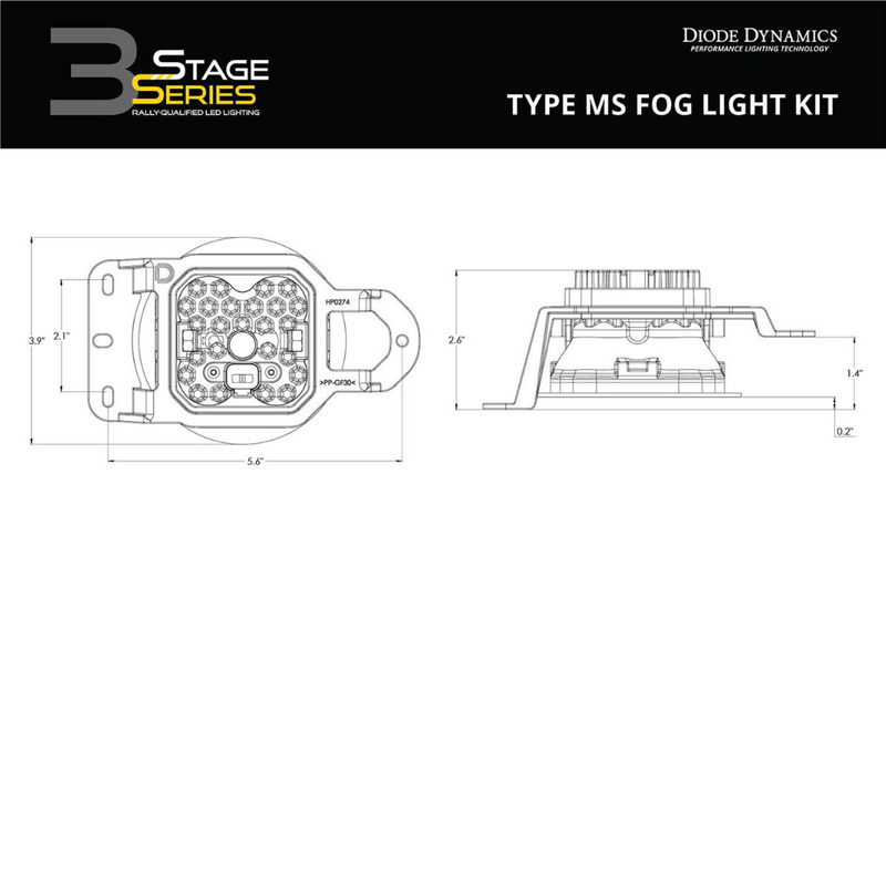 Diode Dynamic SS3 LED Fog Light Kit for Jeep Gladiator (2020-2024)