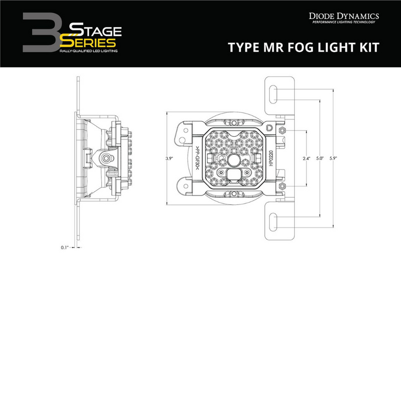 Diode Dynamic SS3 LED Fog Light Kit for Jeep Gladiator (2020-2024)