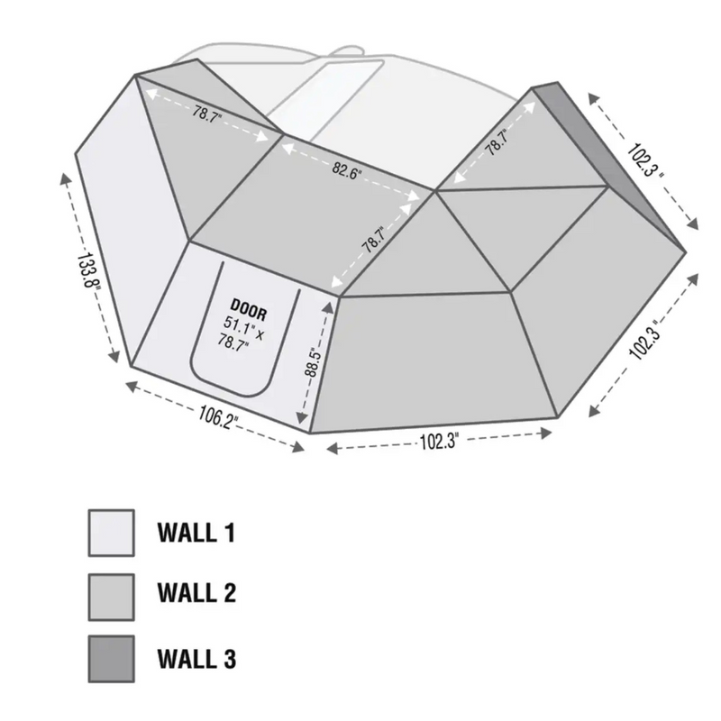 OVS XD Nomadic 270 Degree Awning & Wall Kit Combo