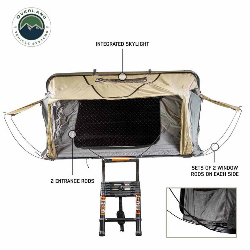 OVS HD Bundu Cantilever Hard Shell Roof Top Tent