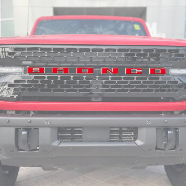 Tufskinz Front Grille Letter Overlays for Ford Bronco (2021-2024) - Aspire Auto Accessories