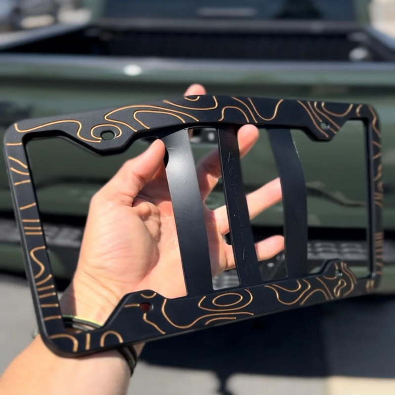 Tactilian Two-Tone Silicone Topographic License Plate Frame