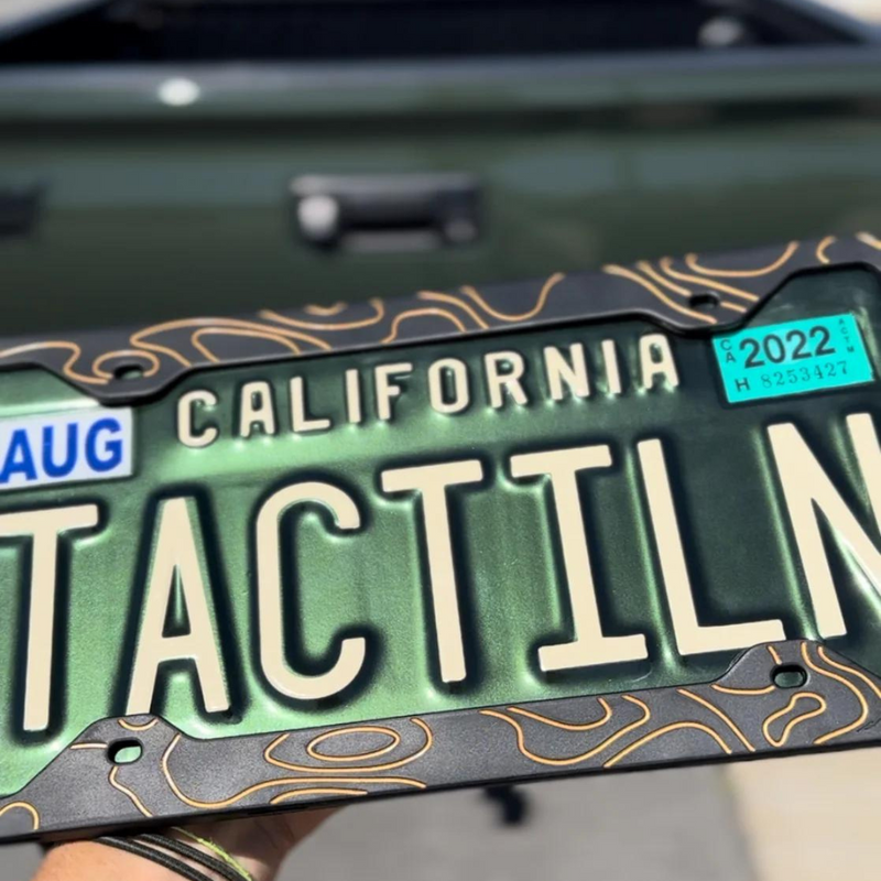 Tactilian Two-Tone Silicone Topographic License Plate Frame