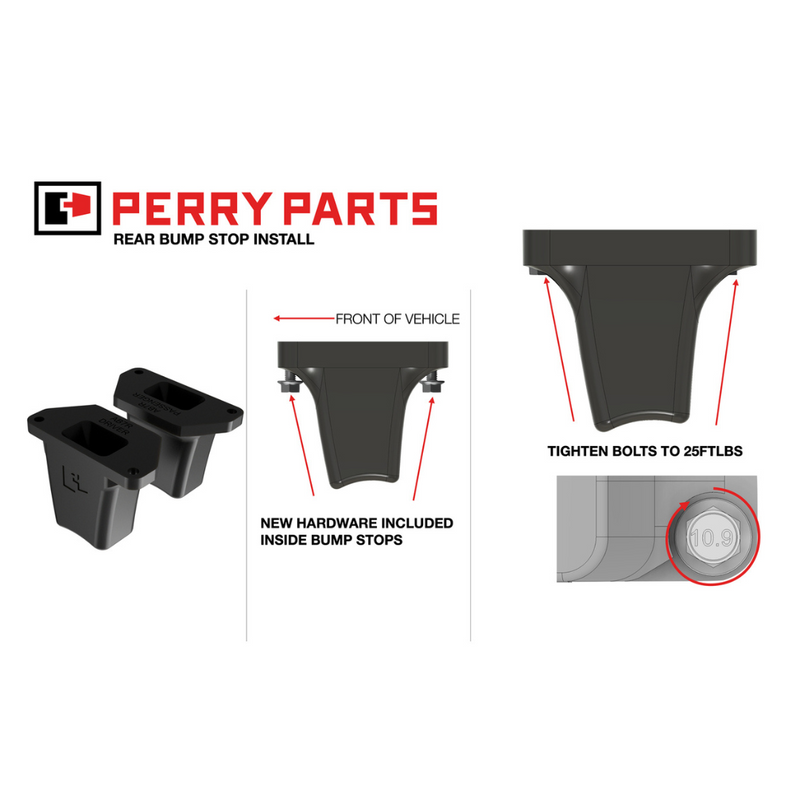 Perry Parts Rear Bump Stops for Tacoma (2024-2025)