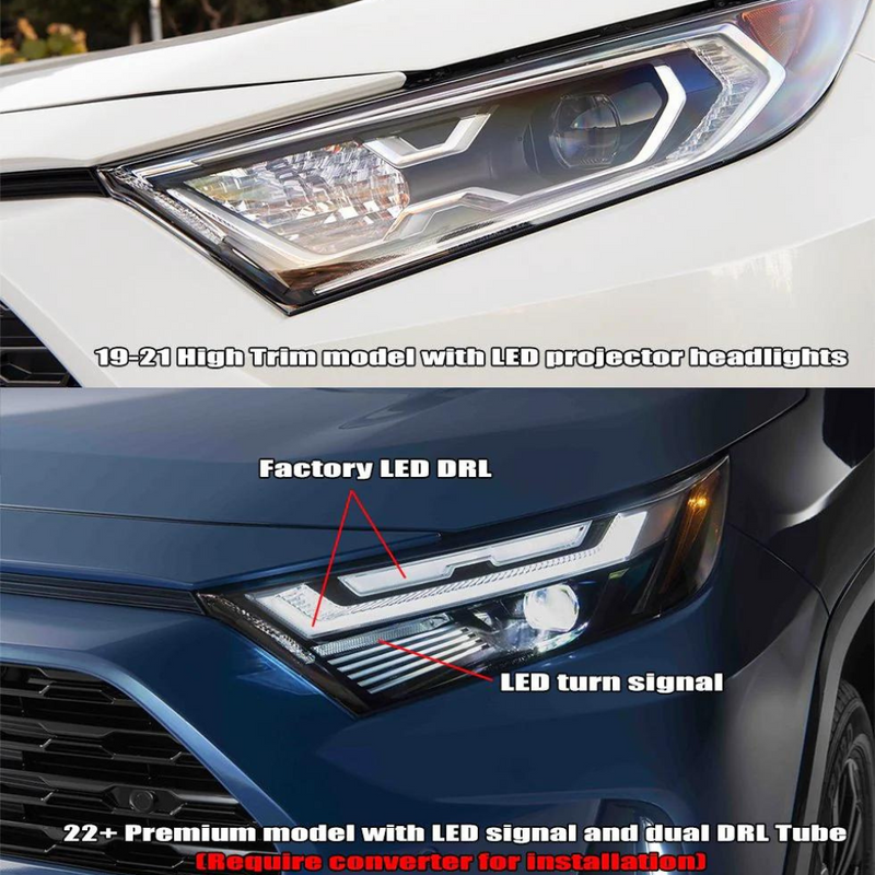 Alpharex NOVA-Series LED Projector Headlights (Low Trim) for RAV4 (2019-2024)