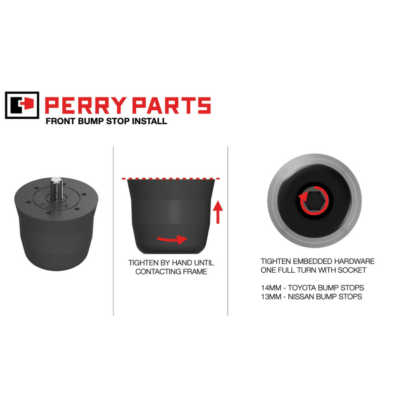 Perry Parts Front Bump Stops for Lexus GX470 (2003-2009)