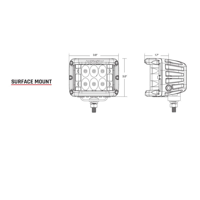 Rigid D-SS Amber Pro Lens Spot Optic LED Light Pods