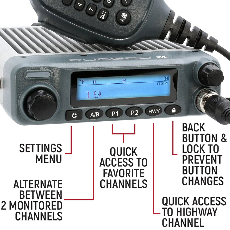 Rugged Radios G1 Adventure Series GMRS Mobile Radio