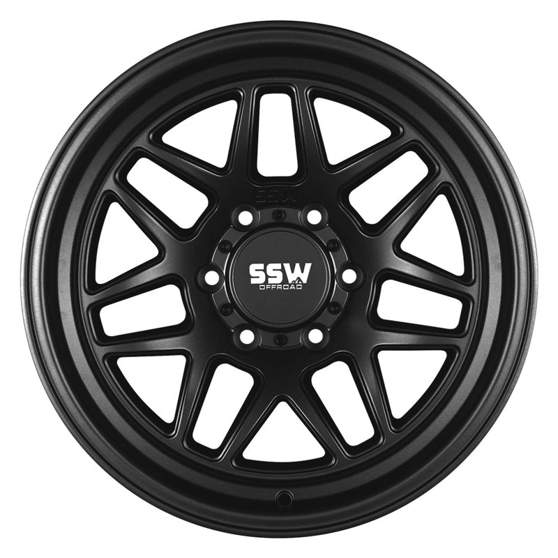 SSW Off-Road SIERRA Wheel - Matte Black - 6x139.7 / 17X9.0 -25 (6 Lug)