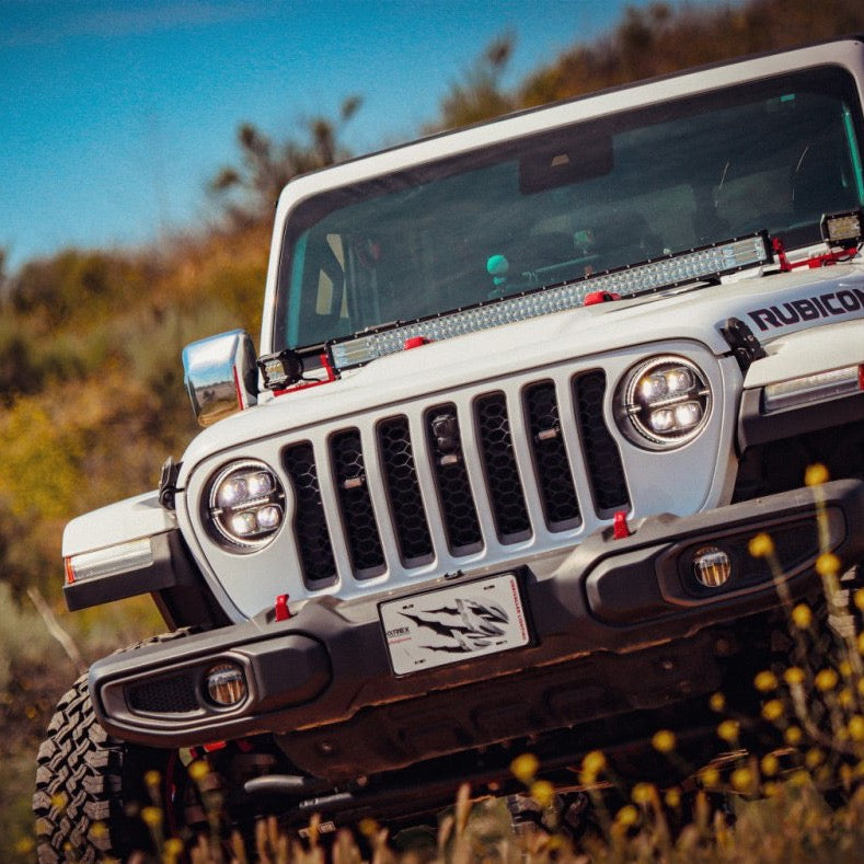 18-23 Jeep Wrangler JL/Gladiator JT NOVA-Series LED Projector Headlights Alpha-black - Aspire Auto Accessories