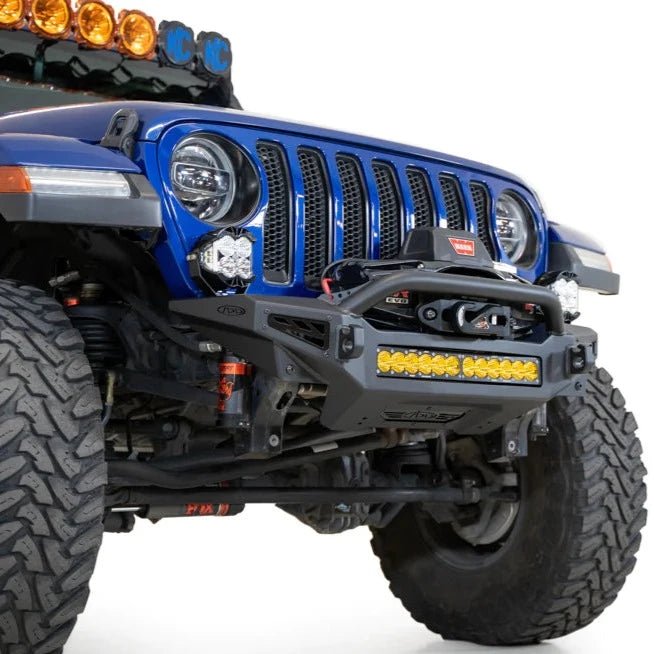 Addictive Desert Designs Rock Fighter Front License Plate Bracket (2018-2023 Jeep JL/JT) - Aspire Auto Accessories