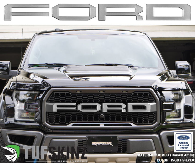 Tufskinz "FORD" Raptor Grill Lettering Overlays for F-150 (2015-2020) - Aspire Auto Accessories