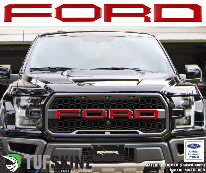 Tufskinz "FORD" Raptor Grill Lettering Overlays for F-150 (2015-2020) - Aspire Auto Accessories