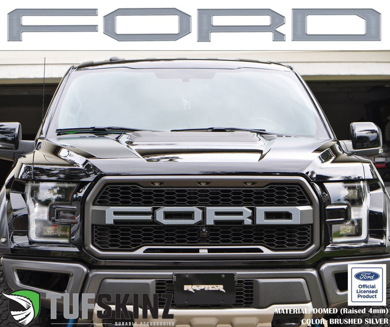 Tufskinz "FORD" Raptor Grill Lettering Overlays for F-150 (2015-2020) - Aspire Auto Accessories