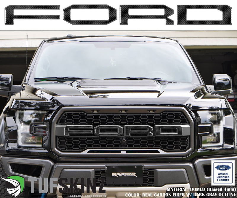 Tufskinz "FORD" Raptor Grill Lettering Overlays for F-150 (2015-2020) - Aspire Auto Accessories