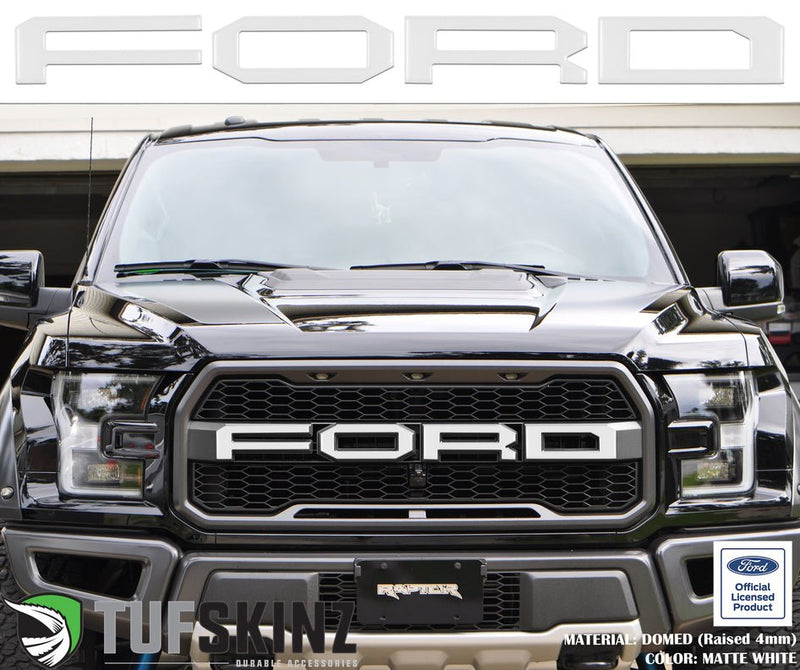 Tufskinz "FORD" Raptor Grill Lettering Overlays for F-150 (2015-2020) - Aspire Auto Accessories