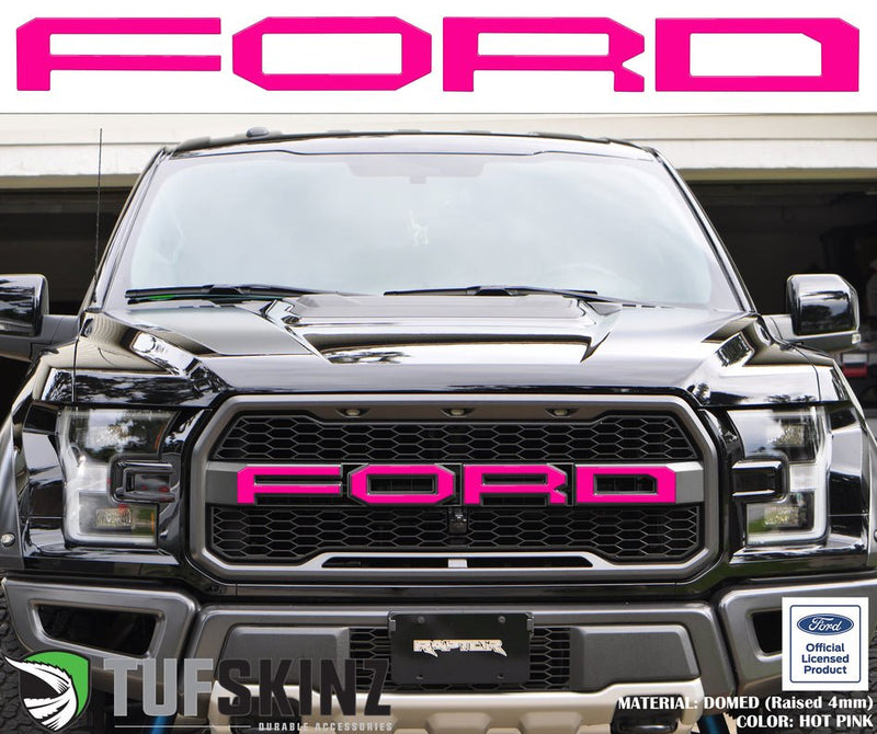 Tufskinz "FORD" Raptor Grill Lettering Overlays for F-150 (2015-2020) - Aspire Auto Accessories