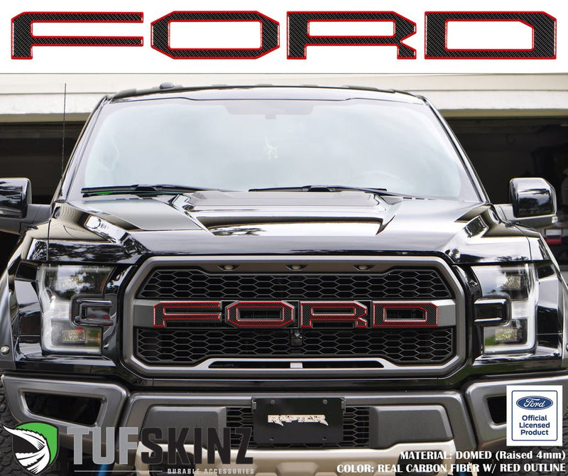 Tufskinz "FORD" Raptor Grill Lettering Overlays for F-150 (2015-2020) - Aspire Auto Accessories