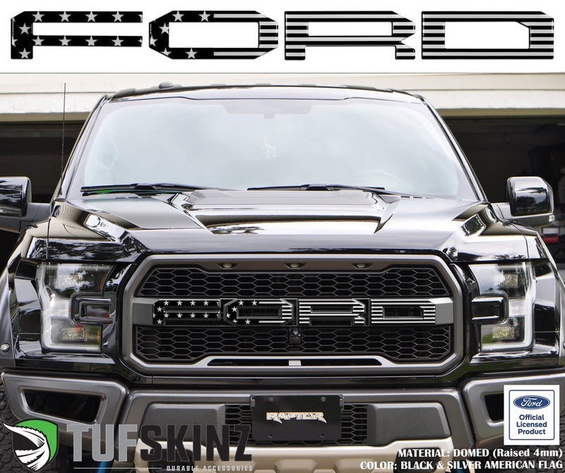 Tufskinz "FORD" Raptor Grill Lettering Overlays for F-150 (2015-2020) - Aspire Auto Accessories