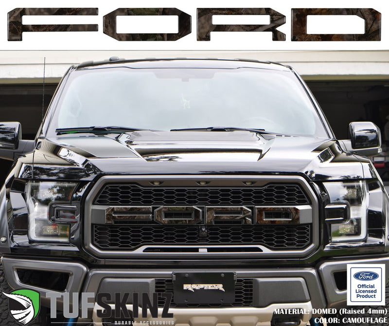 Tufskinz "FORD" Raptor Grill Lettering Overlays for F-150 (2015-2020) - Aspire Auto Accessories