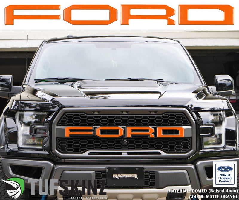 Tufskinz "FORD" Raptor Grill Lettering Overlays for F-150 (2015-2020) - Aspire Auto Accessories