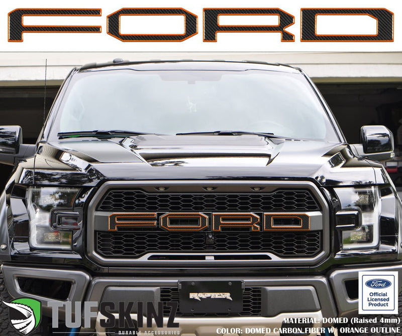 Tufskinz "FORD" Raptor Grill Lettering Overlays for F-150 (2015-2020) - Aspire Auto Accessories